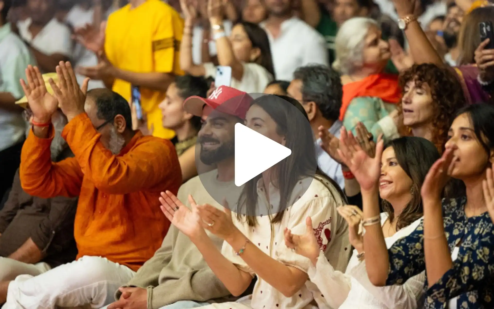 [Watch] Virat Kohli And Anushka Sharma Get Lost In the Melodies Of Krishna Das Kirtan In Mumbai